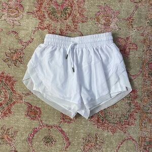 White workout shorts